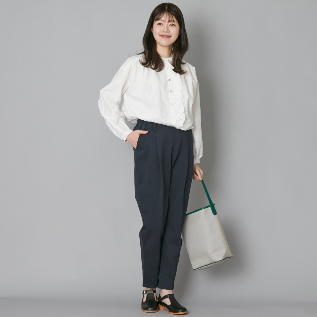 WESTWOOD OUTFITTERS/きれいめポンチのタックテーパードパンツ